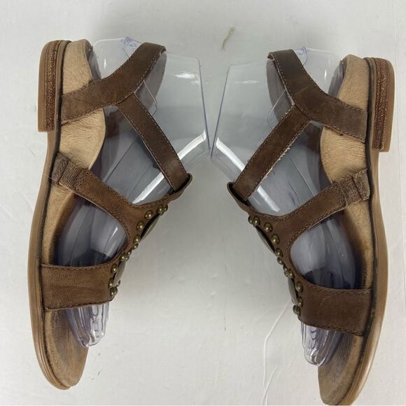 Aetrex Women’s Gladiator Sandals Comfort Brown Leather Embellished Size 36/ 6 - Picture 10 of 16